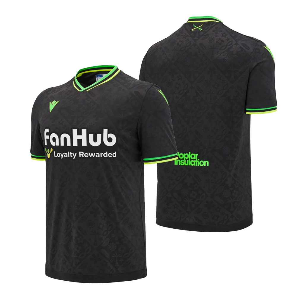 Macron Black Green Contrasting Diy 2024-25 Season Home And Away Football Jersey Sports Competitive Style Exclusively For Fans
Macron Black Green Contrasting Diy 2024-25 Season Home And Away Football Jersey Sports Competitive Style Exclusively For Fans