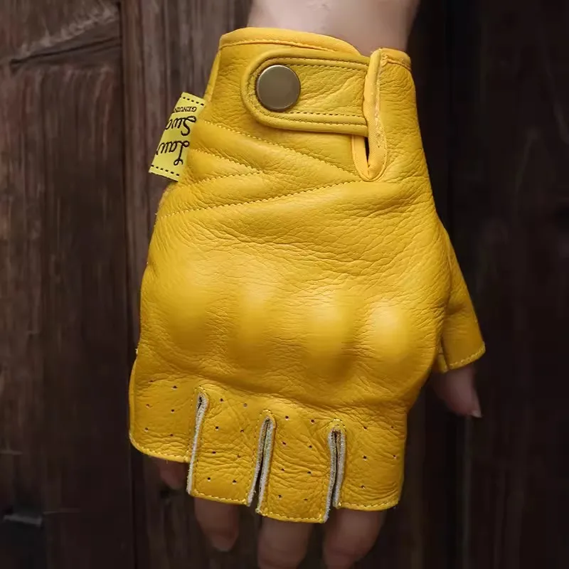 High Quality! Men's 100% Natural Caw Leather Non-slip Half Finger Glove Male Genuine Leather Driving Motorcycle Glove R1033
High Quality! Men's 100% Natural Caw Leather Non-slip Half Finger Glove Male Genuine Leather Driving Motorcycle Glove R1033