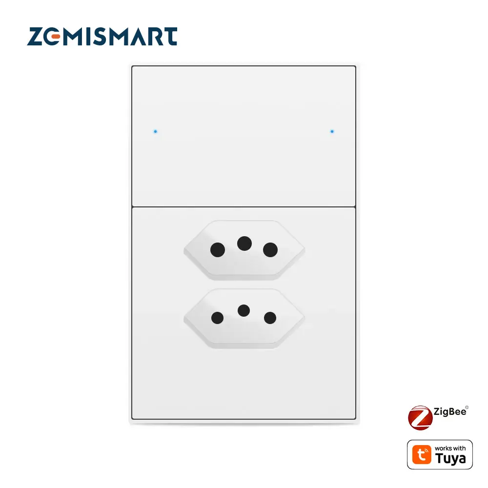 Zemismart 10A+20A Two Brazil Socket Work with Tuya Zigbee 2 Poles Wall Outlet Google Home Smartthings Homekit Control via M1 Hub
Zemismart 10A+20A Two Brazil Socket Work with Tuya Zigbee 2 Poles Wall Outlet Google Home Smartthings Homekit Control via M1 Hub