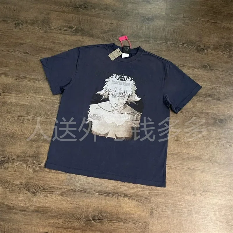 25ss Pure Cotton Saint Michael Cartoon Print T Shirts Men Women Washed Blue Casual Oversized T-Shirt
25ss Pure Cotton Saint Michael Cartoon Print T Shirts Men Women Washed Blue Casual Oversized T-Shirt