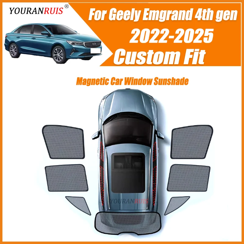 Magnetic Car Windows Sunshade Side Heat insulation Mesh Sun Curtain Visor UV Protection For Geely Emgrand 4th gen 2022-2025
Magnetic Car Windows Sunshade Side Heat insulation Mesh Sun Curtain Visor UV Protection For Geely Emgrand 4th gen 2022-2025
