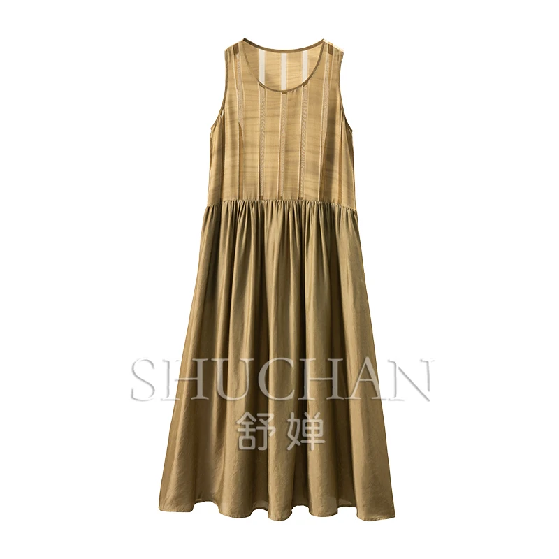 Designer Cut Flower Silk Fried Color Sleeveless Tank Dress Women 9W84 Vestidos De Mujer Elegantes Para Fiesta 2025
Designer Cut Flower Silk Fried Color Sleeveless Tank Dress Women 9W84 Vestidos De Mujer Elegantes Para Fiesta 2025