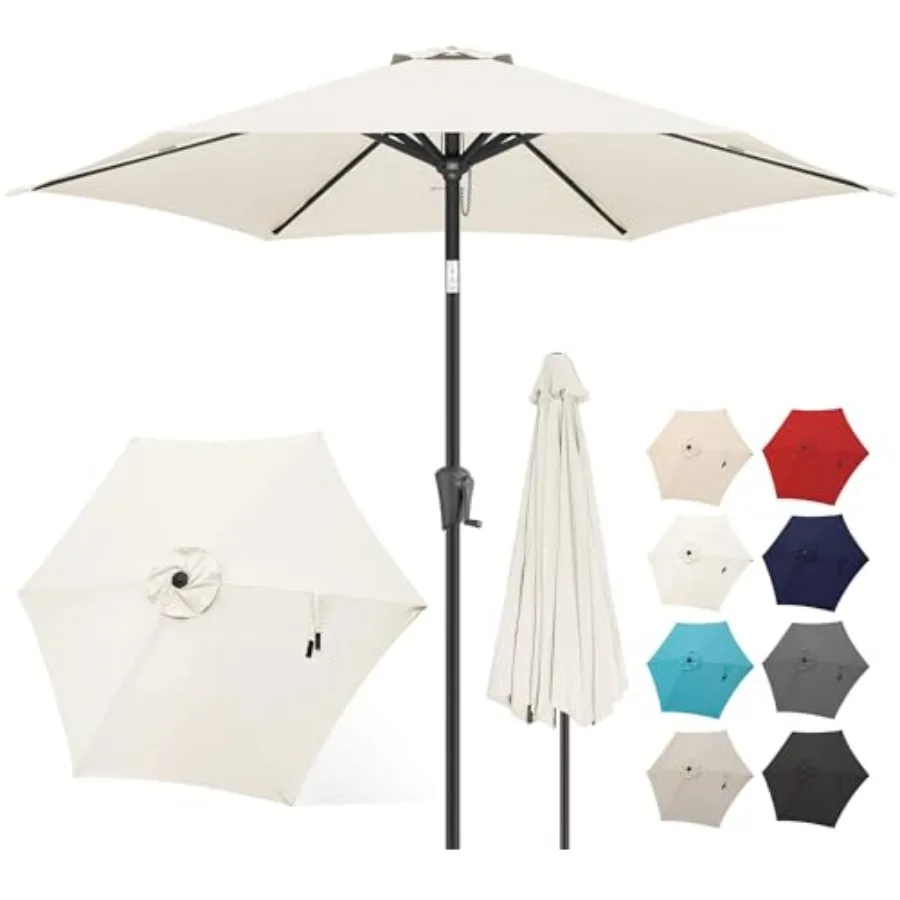 Patio Umbrella - Outdoor Umbrella with Push Button Tilt and Crank for UV Protection, Table Market Umbrella for Garden, Deck, Ba
Patio Umbrella - Outdoor Umbrella with Push Button Tilt and Crank for UV Protection, Table Market Umbrella for Garden, Deck, Ba