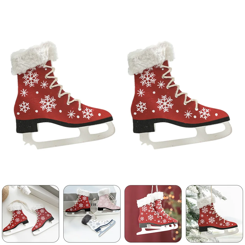 2 Pcs Christmas Decorations Shoe Pendant Decorative Wood Party Hanging Ornaments Ice Skates Red Skate-shaped
2 Pcs Christmas Decorations Shoe Pendant Decorative Wood Party Hanging Ornaments Ice Skates Red Skate-shaped
