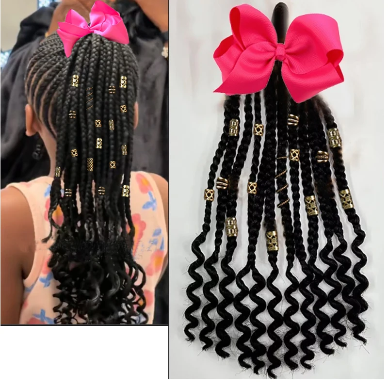 Kids Braided Ponytail with Elastic Curly End Girls Ponytail with Dreadlock Hair Beads and Bow Detachable Ponytail for 3-12years
Kids Braided Ponytail with Elastic Curly End Girls Ponytail with Dreadlock Hair Beads and Bow Detachable Ponytail for 3-12years