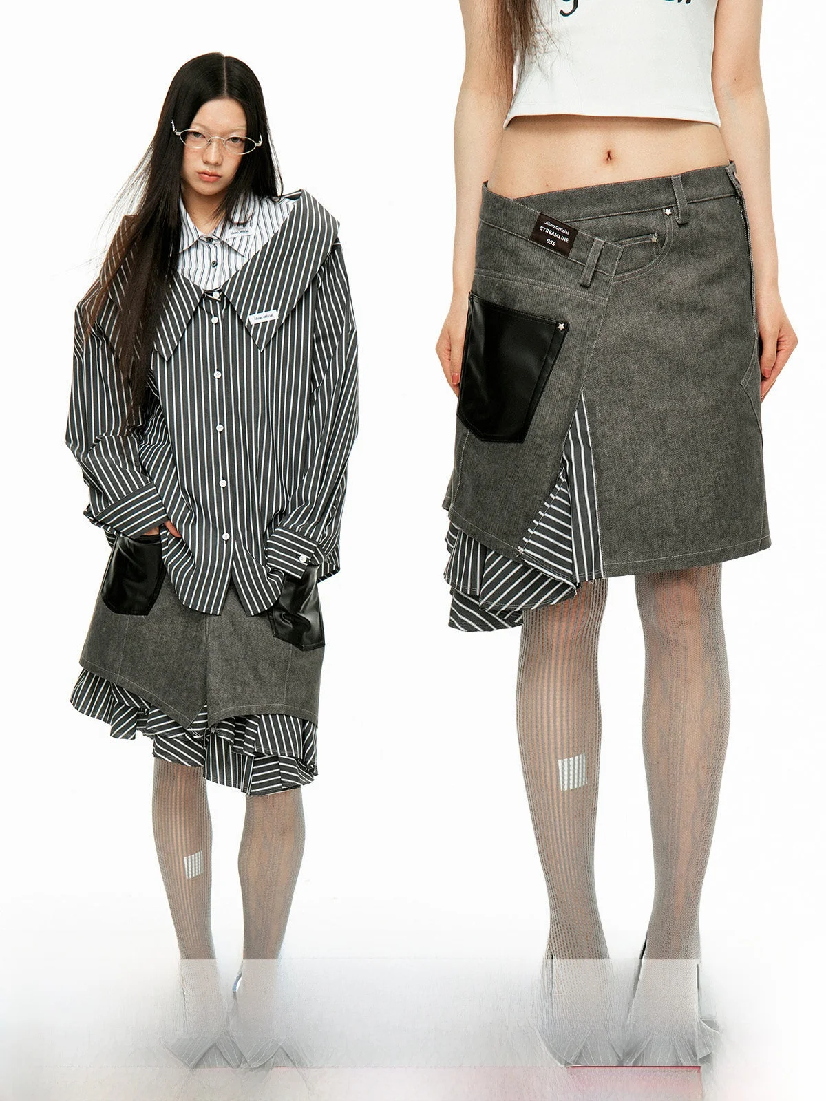 JIKOO Irregular Half-length Skirt Women's Patchwork Multiwear Diagonal Stripe Mid-length Skirt Casual Breathable Cotton A-lin...
JIKOO Irregular Half-length Skirt Women's Patchwork Multiwear Diagonal Stripe Mid-length Skirt Casual Breathable Cotton A-lin...