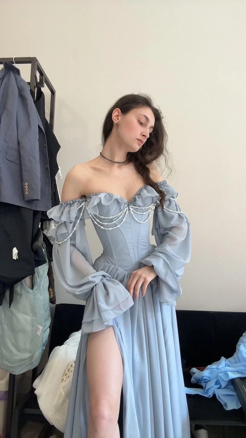 Customized Elegant BareLeg Fresh Chiffon Dress Chiffon Corset Dress Pearl Dress Wedding Corset Dress Costume Dress
Customized Elegant BareLeg Fresh Chiffon Dress Chiffon Corset Dress Pearl Dress Wedding Corset Dress Costume Dress