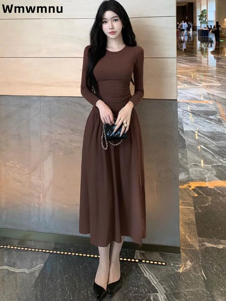 Slim Long Sleeved Elegant 2 Piece Set T-shirt Fashion O-neck Conjuntos Vintage High Waisted Ankle-length Skirt Ensembles
Slim Long Sleeved Elegant 2 Piece Set T-shirt Fashion O-neck Conjuntos Vintage High Waisted Ankle-length Skirt Ensembles