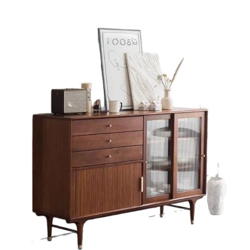 Nordic medium antique retro style minimalist glass door solid wood dining side cabinet small apartment expression storage
Nordic medium antique retro style minimalist glass door solid wood dining side cabinet small apartment expression storage