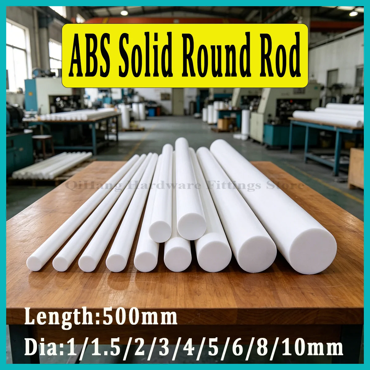ABS Solid Round Rod, Plastic Bar 1.5mm-10mm, High Toughness for DIY Craft, Sand Table, Model Building and Decoration
ABS Solid Round Rod, Plastic Bar 1.5mm-10mm, High Toughness for DIY Craft, Sand Table, Model Building and Decoration