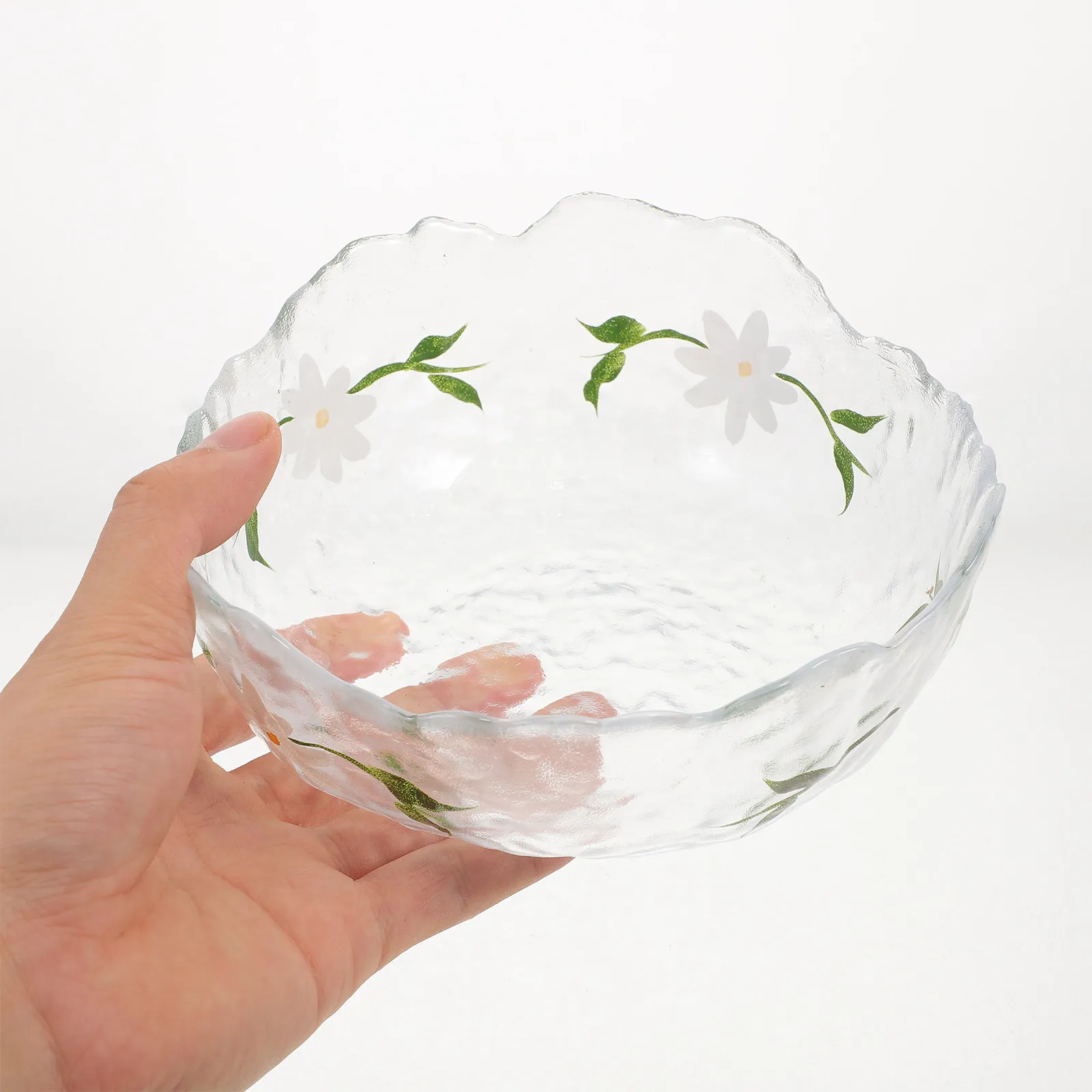 1Pcs Glass Fruit Bowl Daisy Pattern Decorative Salad Container Multi-Function Dessert Snack Serving Table Accessory
1Pcs Glass Fruit Bowl Daisy Pattern Decorative Salad Container Multi-Function Dessert Snack Serving Table Accessory