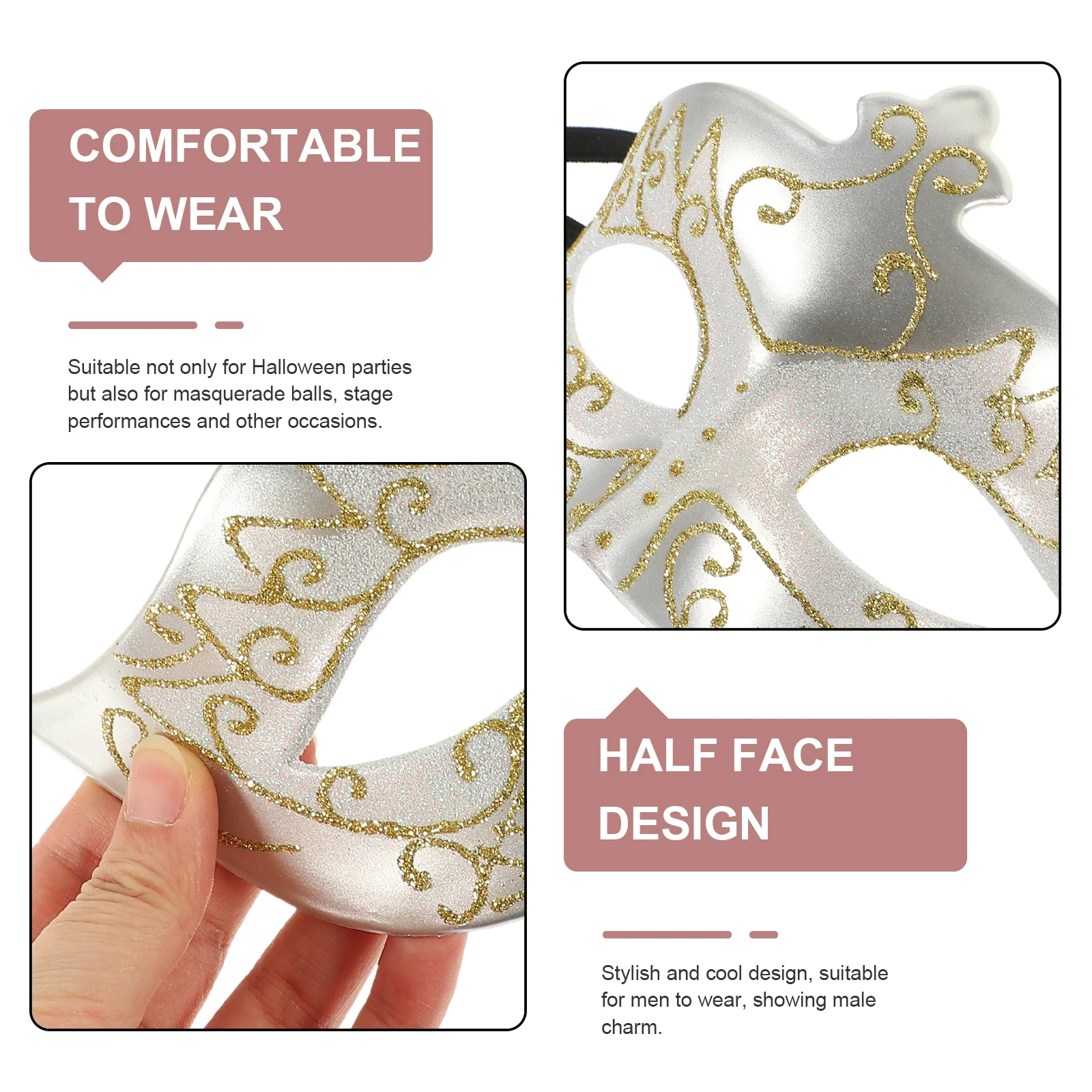 Gold Powder Mask Masks Costume Cosplay Masquerade The Party Half Halloween Mascarade Shine for
Gold Powder Mask Masks Costume Cosplay Masquerade The Party Half Halloween Mascarade Shine for