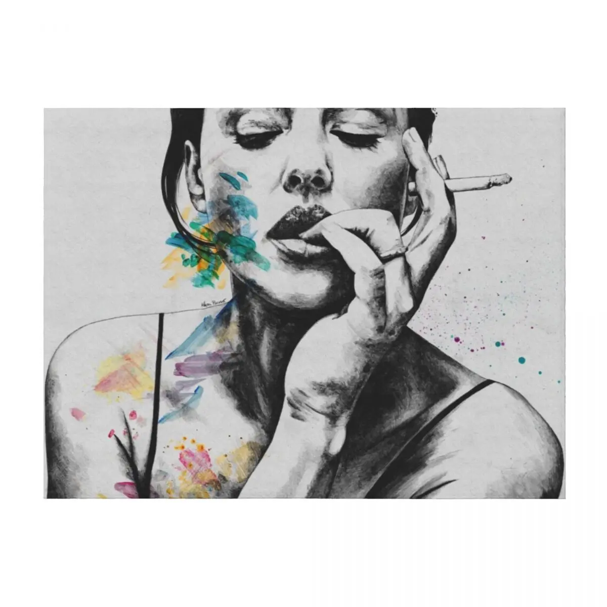 Monica Bellucci sexy portrait | smoking woman drawing Throw Blanket wednesday Travel Loose decorative Blankets
Monica Bellucci sexy portrait | smoking woman drawing Throw Blanket wednesday Travel Loose decorative Blankets