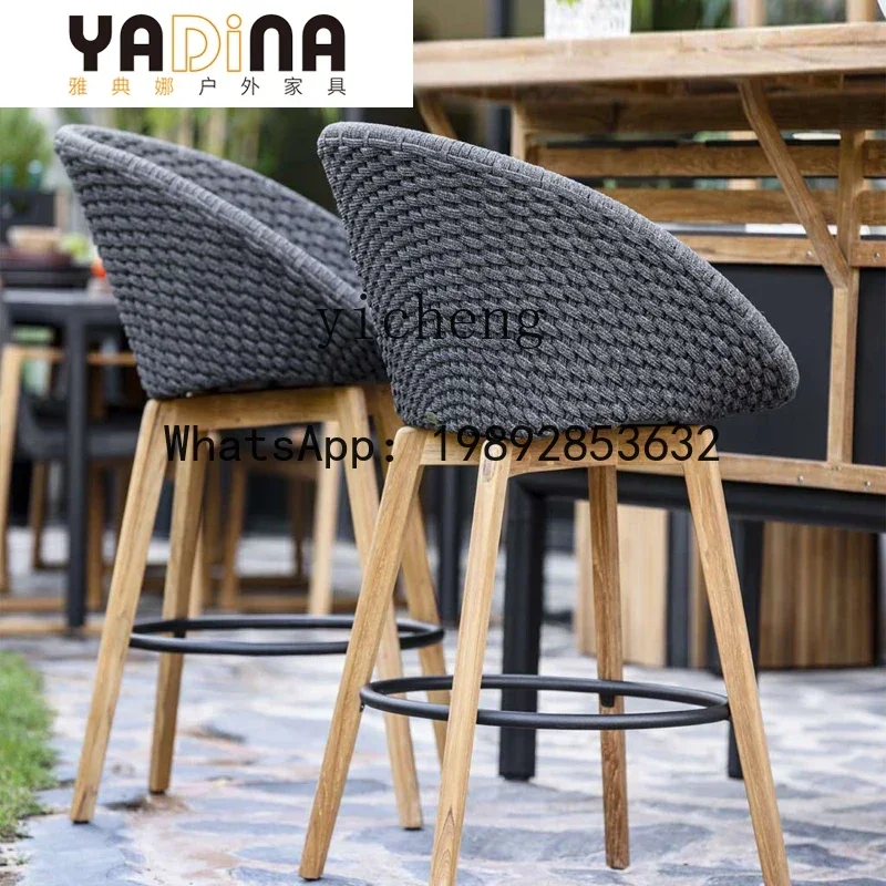 LYY Outdoor Bar Chair Terrace Table and Chair Rattan Solid Wood High Leg Outdoor Bar Stool Backrest
LYY Outdoor Bar Chair Terrace Table and Chair Rattan Solid Wood High Leg Outdoor Bar Stool Backrest