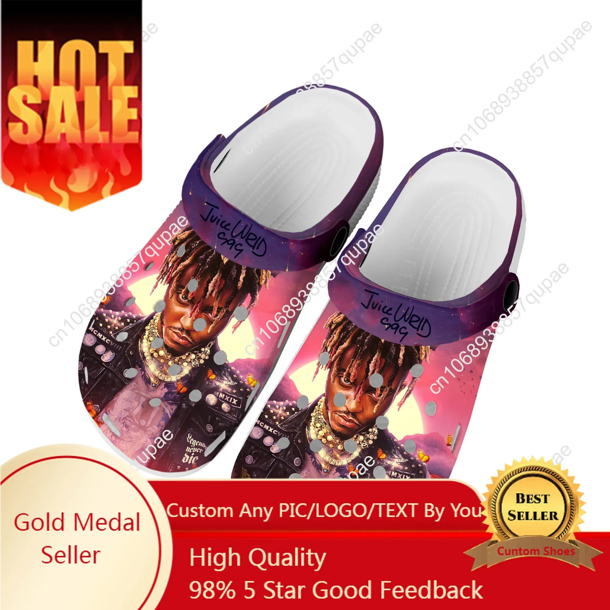 Juice Wrld 999 Hip Hop Rapper Home Clogs Custom Water Shoes Mens Womens Teenager Shoe 3D Print Garden Clog Beach Hole Slippers
Juice Wrld 999 Hip Hop Rapper Home Clogs Custom Water Shoes Mens Womens Teenager Shoe 3D Print Garden Clog Beach Hole Slippers