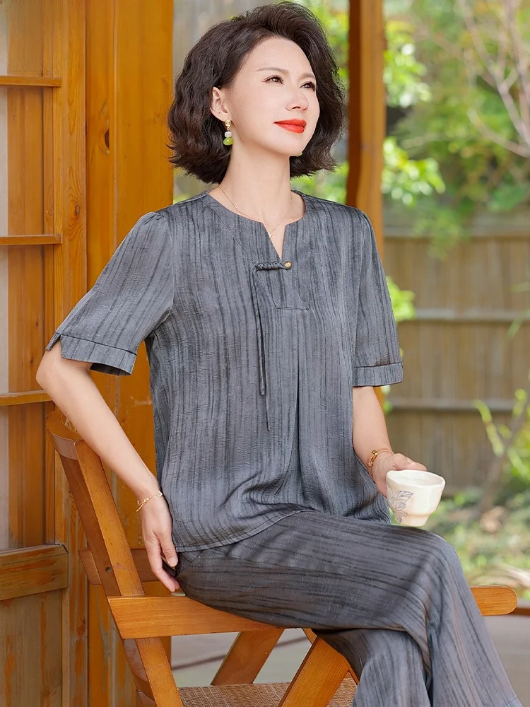 Brand Mom Summer Outfit Set 2025 New Sle Mid-aged Women's Faion Loose Fit Long Pants ort Sve round Ne Top
Brand Mom Summer Outfit Set 2025 New Sle Mid-aged Women's Faion Loose Fit Long Pants ort Sve round Ne Top