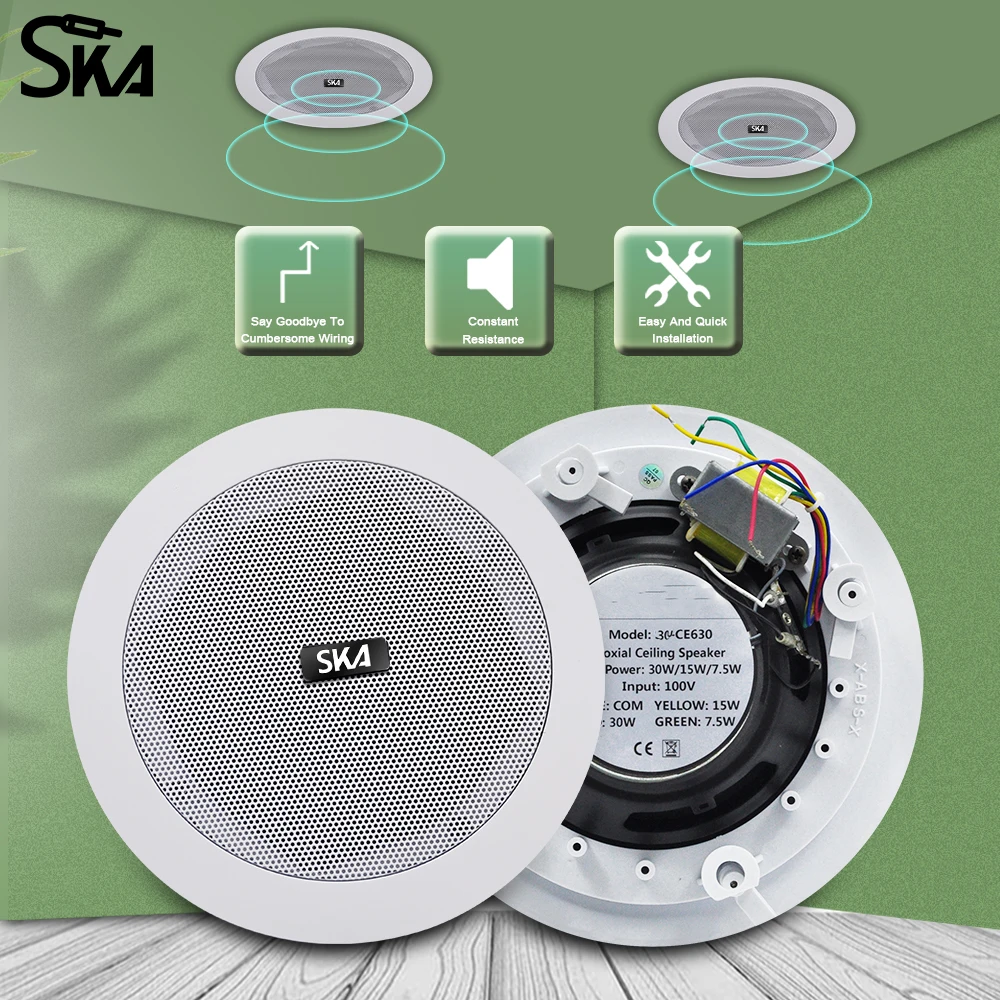 Домашний потолочный динамик 6 дюймов 30 Вт пылезащитный пассивный коаксиальный 70 В/100 В музыкальный динамик аудио звуковая система для театра отеля супермаркета
Домашний потолочный динамик 6 дюймов 30 Вт пылезащитный пассивный коаксиальный 70 В/100 В музыкальный динамик аудио звуковая система для театра отеля супермаркета