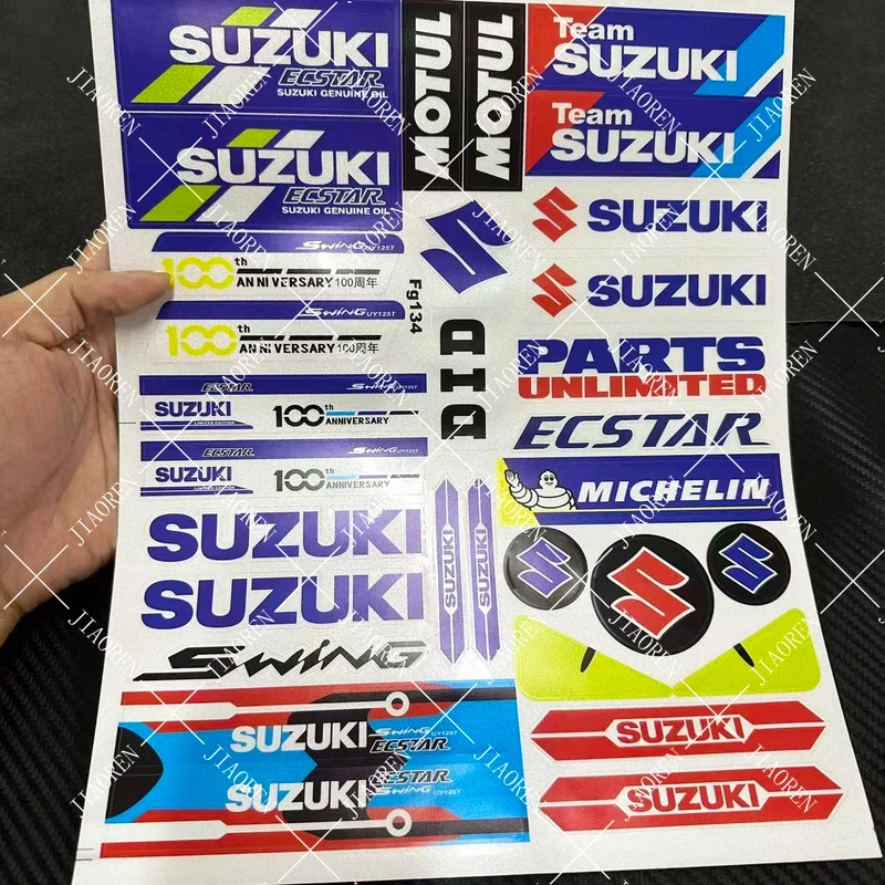 Vinyl Suzuki Team Decals Tank Helmet Stickers Kit
Vinyl Suzuki Team Decals Tank Helmet Stickers Kit