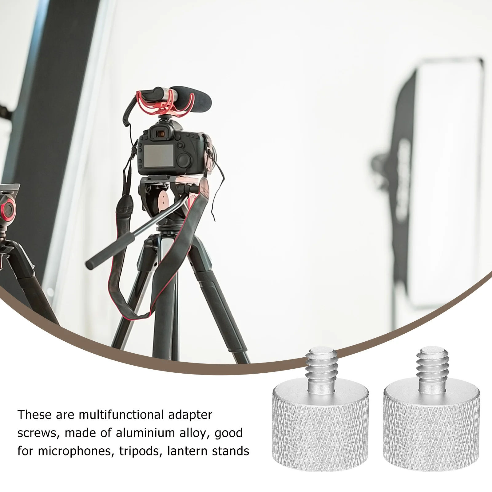 2Pcs Microphone Thread Adapters 58 to 14 No Burrs Easy Assembly Disassembly Durable Microphone Screw Adapter Mic Screw Adapter
2Pcs Microphone Thread Adapters 58 to 14 No Burrs Easy Assembly Disassembly Durable Microphone Screw Adapter Mic Screw Adapter