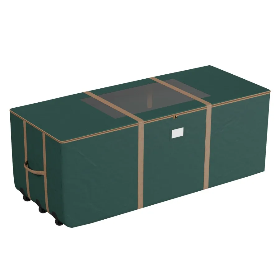 Rolling Christmas Tree Storage Bag 12FT for Artificial Trees, Green Heavy-Duty Fabric with Smooth Wheels, Easy Transport Space-
Rolling Christmas Tree Storage Bag 12FT for Artificial Trees, Green Heavy-Duty Fabric with Smooth Wheels, Easy Transport Space-