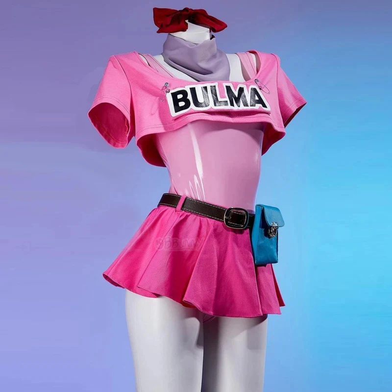 Anime Bulma Cosplay Costumes Print Top PU leather Jumpsuit Skirts Headwear Scarf Belt Bag Full Set for Women's Halloween Clothes
Anime Bulma Cosplay Costumes Print Top PU leather Jumpsuit Skirts Headwear Scarf Belt Bag Full Set for Women's Halloween Clothes