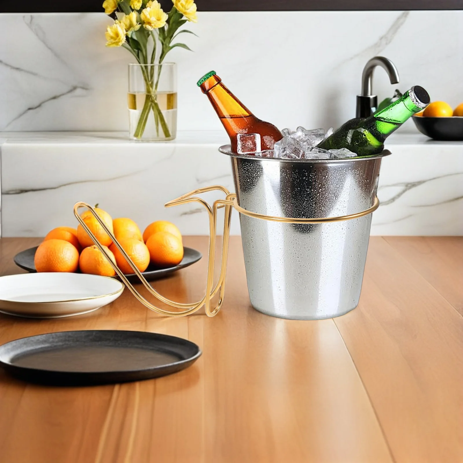 Tabletop Stainless Steel Wine Bucket Stand Heavy Duty Ice Bucket Holder for Parties Weddings Outdoor Events Portable Beverage
Tabletop Stainless Steel Wine Bucket Stand Heavy Duty Ice Bucket Holder for Parties Weddings Outdoor Events Portable Beverage