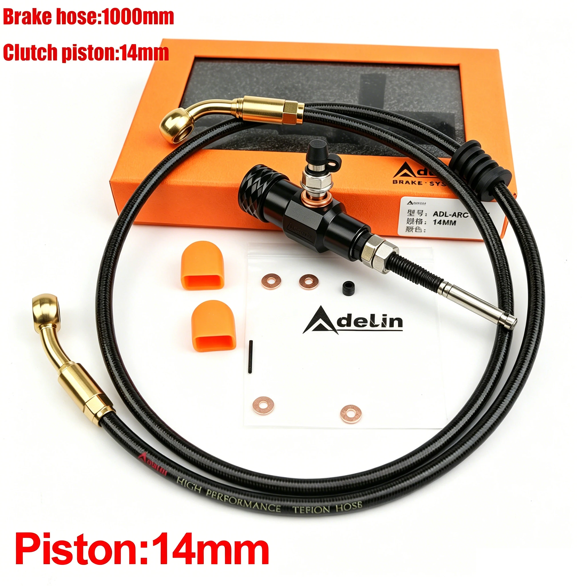 Original Adelin 14mm piston Motorcycle Hydraulic Clutch Master Cylinder Pump System 1000MM Brake Hose Oil Pipe For Honda Suzuki
Original Adelin 14mm piston Motorcycle Hydraulic Clutch Master Cylinder Pump System 1000MM Brake Hose Oil Pipe For Honda Suzuki