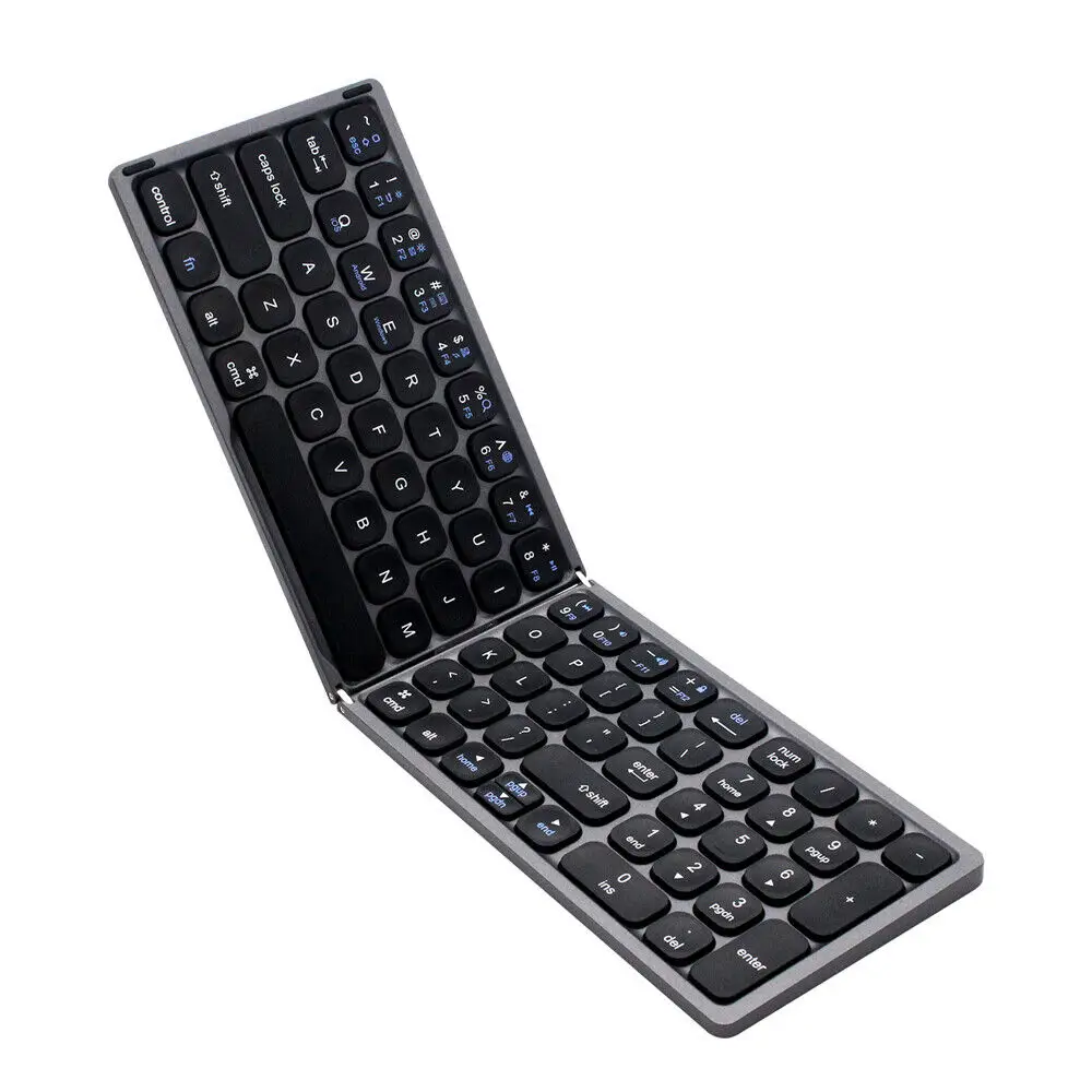 Portable Mini folding Wireless Bluetooth-compatible keyboard with Numeric Keypad for Windows ,Android, IOS Tablet ipad Phone
Portable Mini folding Wireless Bluetooth-compatible keyboard with Numeric Keypad for Windows ,Android, IOS Tablet ipad Phone