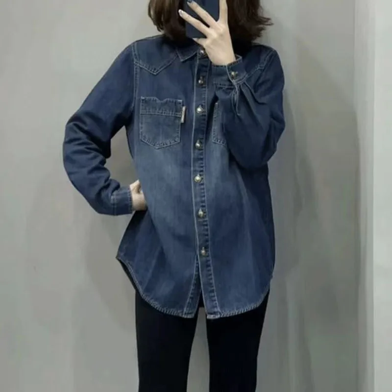 New Women Denim Jacket 2024 Spring Autumn Korean Thin Student cowboy Shirt Women's Cotton Single-breasted Jeans Jackets Coat
New Women Denim Jacket 2024 Spring Autumn Korean Thin Student cowboy Shirt Women's Cotton Single-breasted Jeans Jackets Coat