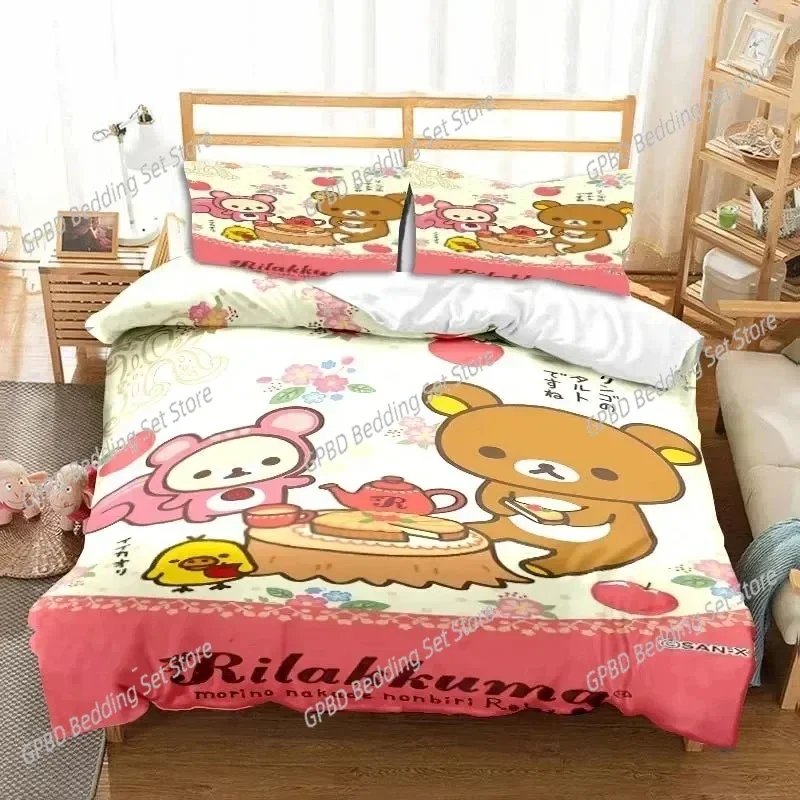 Комплект постельного белья с 3d мультяшным медведем Rilakkuma Single Twin Double Queen King Cal King Size Комплект постельного белья
Комплект постельного белья с 3d мультяшным медведем Rilakkuma Single Twin Double Queen King Cal King Size Комплект постельного белья