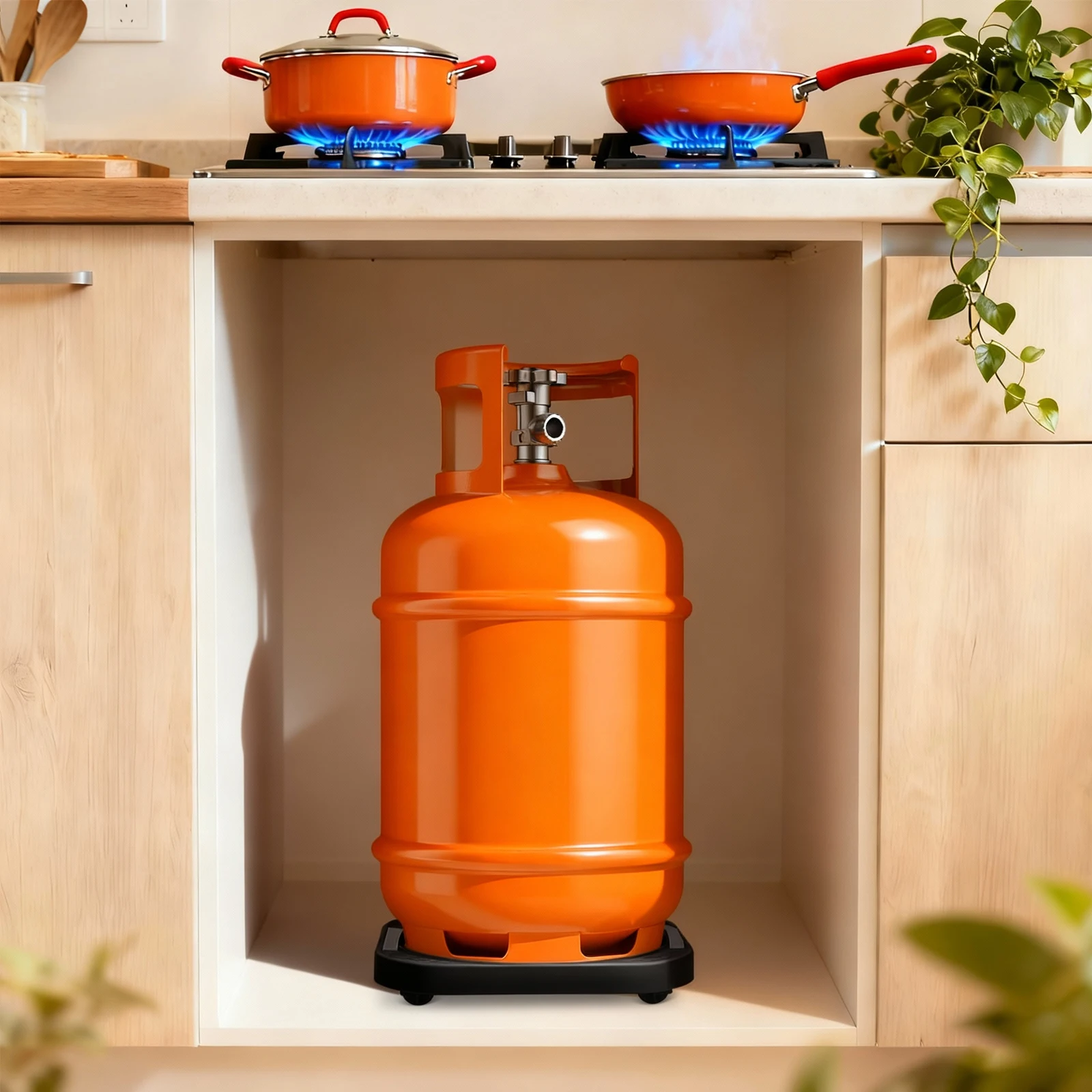 1pc Gas Tank Base Tray Round Can Holder Movable Wheels Storage Supply For Kitchen Restaurant Gas Tank Tray With
1pc Gas Tank Base Tray Round Can Holder Movable Wheels Storage Supply For Kitchen Restaurant Gas Tank Tray With