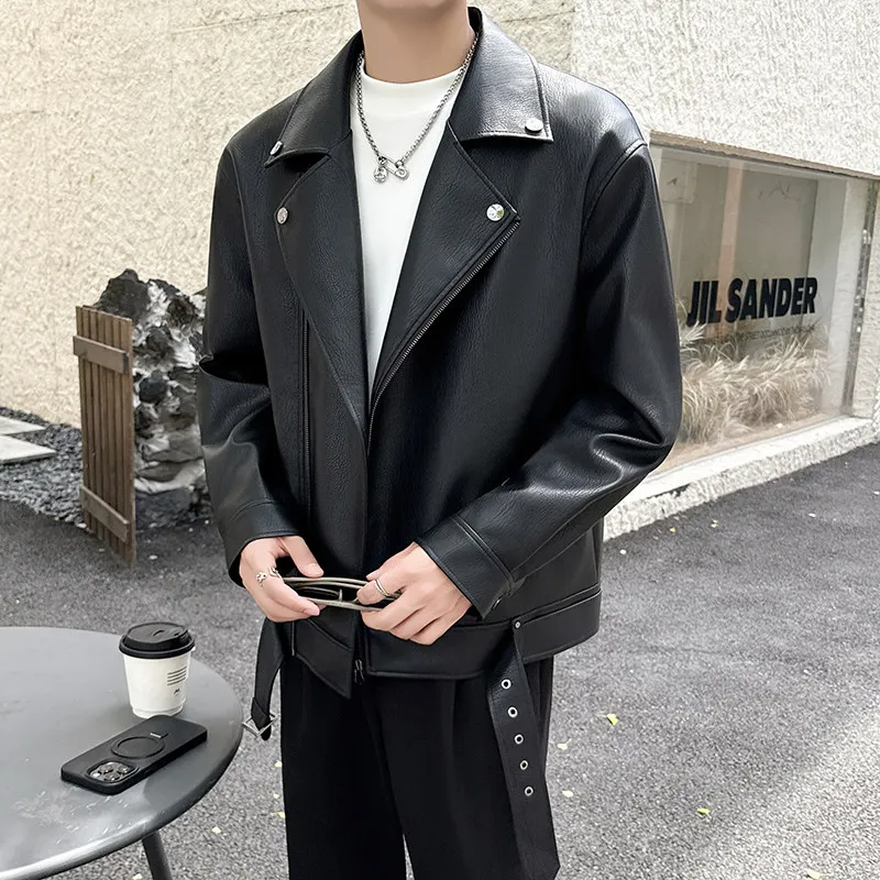 Fashion Diagonal Zipper Jackets For Man Korean Luxury Turn Down Collar PU Leather Men's Jacket Long Sleeve Black Coats Male 3XL
Fashion Diagonal Zipper Jackets For Man Korean Luxury Turn Down Collar PU Leather Men's Jacket Long Sleeve Black Coats Male 3XL