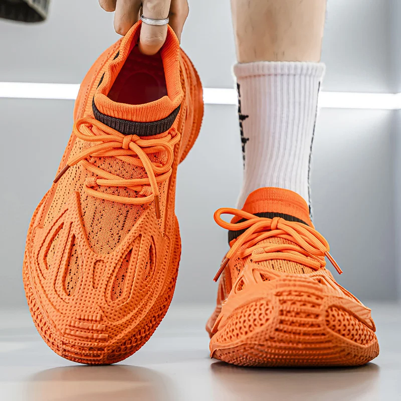Summer Orange Original Men's Fashion Sneakers Comfortable Platform Running Sneakers Men Breathable Socks Trainers for Man 2025
Summer Orange Original Men's Fashion Sneakers Comfortable Platform Running Sneakers Men Breathable Socks Trainers for Man 2025