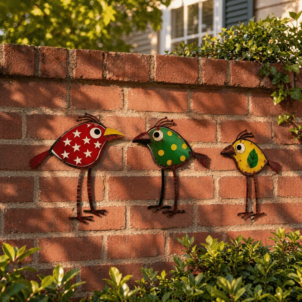 3Pcs Vintage 2D Flat Metal Bird Figurine with Long Legs Unique Country Style Bird Yard Art Rustic Style Whimsical
3Pcs Vintage 2D Flat Metal Bird Figurine with Long Legs Unique Country Style Bird Yard Art Rustic Style Whimsical