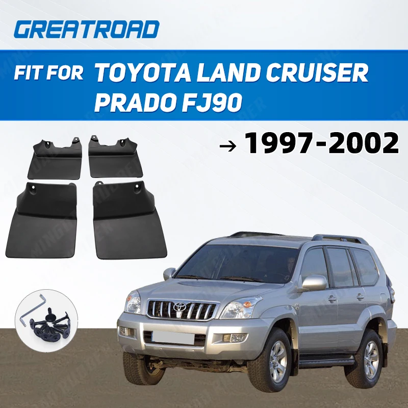 4Pcs Mud Flaps Splash Guards For Toyota Land Cruiser Prado FJ90 1997 1998 1999 2001-2002 Front and Rear Mudguards
4Pcs Mud Flaps Splash Guards For Toyota Land Cruiser Prado FJ90 1997 1998 1999 2001-2002 Front and Rear Mudguards
