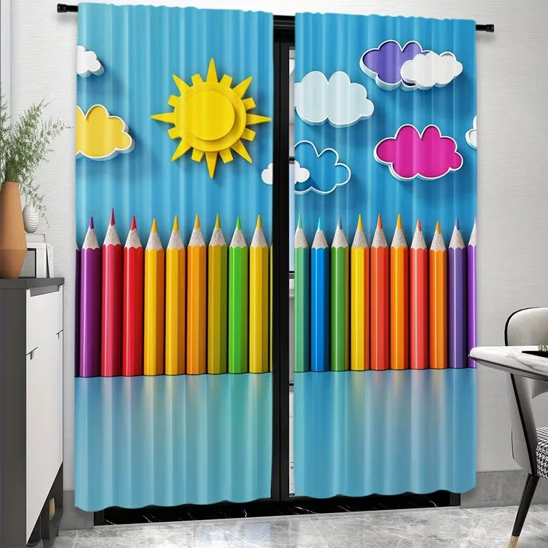 2 Pcs Colored pencils print curtains,suitable for bedroom,living room kitchen decoration,home decoration,window decoration
2 Pcs Colored pencils print curtains,suitable for bedroom,living room kitchen decoration,home decoration,window decoration