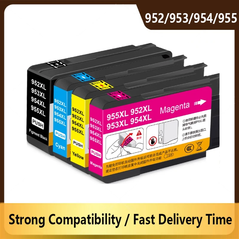 For HP 952 953 954 955 952XL 953XL 954XL 955XL Compatible Ink Cartridge OfficeJet 8718 8719 8720 8723 8724 8725 8726 8727 8728
For HP 952 953 954 955 952XL 953XL 954XL 955XL Compatible Ink Cartridge OfficeJet 8718 8719 8720 8723 8724 8725 8726 8727 8728