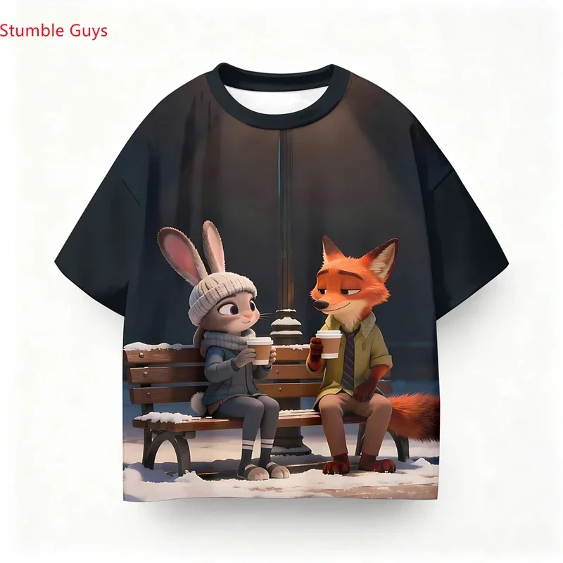 Summer Children's Zootopia Cartoon T-Shirt Short Sleeve Character Print Soft Cartton Casual Comfortable Tops
Summer Children's Zootopia Cartoon T-Shirt Short Sleeve Character Print Soft Cartton Casual Comfortable Tops