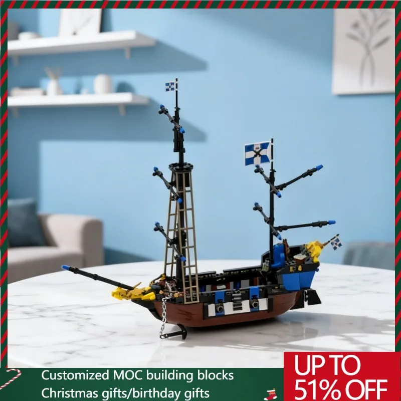 NEW 694 PCS Medieval Pirate Series Caribbean Clipper Model DIY Creative Ideas Child Toy Assembly Puzzle Birthday Customize Gift
NEW 694 PCS Medieval Pirate Series Caribbean Clipper Model DIY Creative Ideas Child Toy Assembly Puzzle Birthday Customize Gift