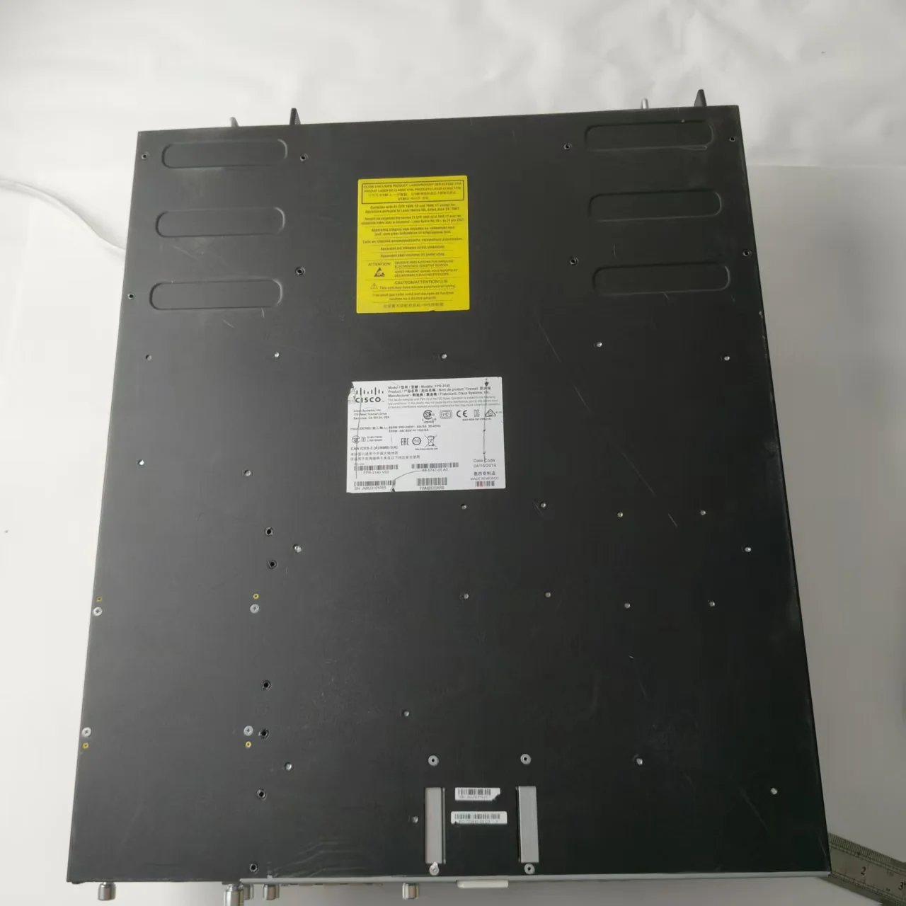 Cisco Firewall FPR-2140 Firewall with Fasteners Used
Cisco Firewall FPR-2140 Firewall with Fasteners Used