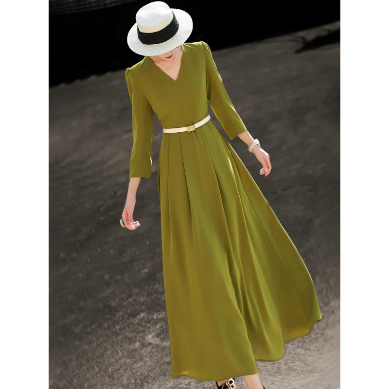 MEXCOCO 2026 New Spring V Neck Padded Shoulder 3/4 Sleeve Belted High Waist Flowy Maxi Dress
MEXCOCO 2026 New Spring V Neck Padded Shoulder 3/4 Sleeve Belted High Waist Flowy Maxi Dress