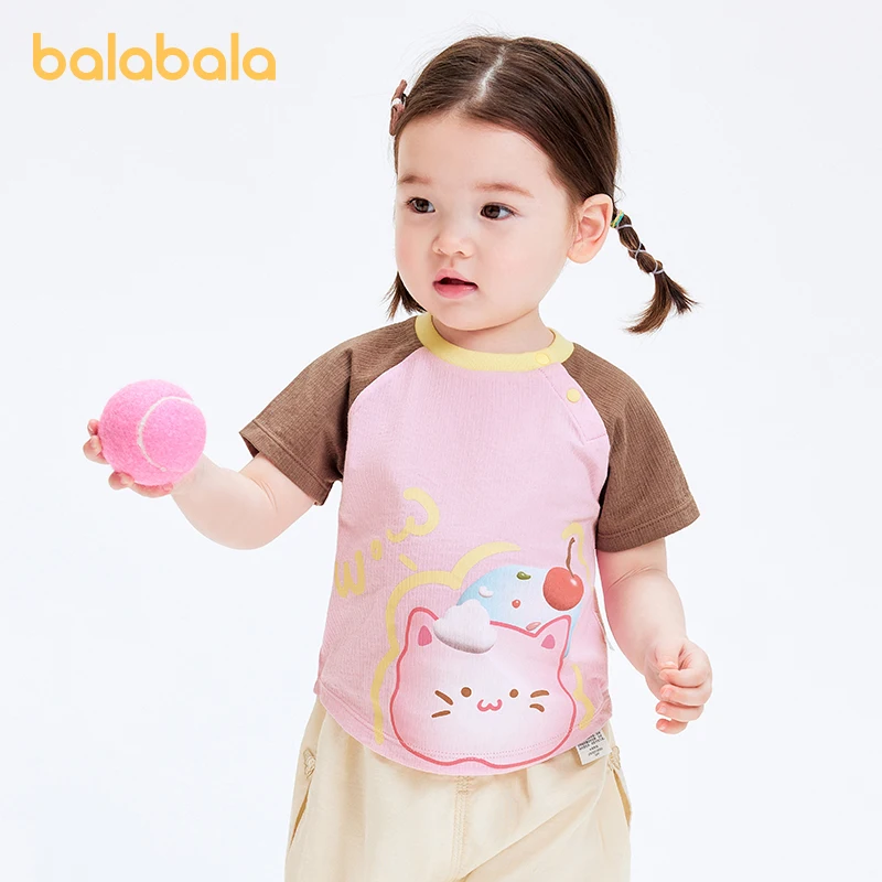 Balabala Baby Short Sleeve T-shirt Girls Infant Top 2024 Summer New Collection Elastic Loose Sweet Fashionable
Balabala Baby Short Sleeve T-shirt Girls Infant Top 2024 Summer New Collection Elastic Loose Sweet Fashionable
