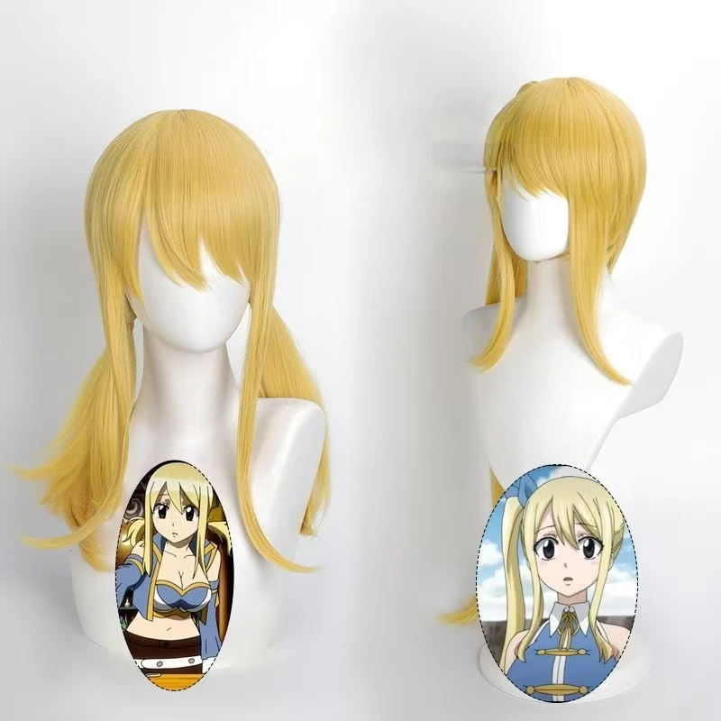 Anime Fairy Tail Lucy cosplay wig Integrated double ponytail style Gold Yellow Synthetic Long Straight Wig Heat Resistant Fiber
Anime Fairy Tail Lucy cosplay wig Integrated double ponytail style Gold Yellow Synthetic Long Straight Wig Heat Resistant Fiber