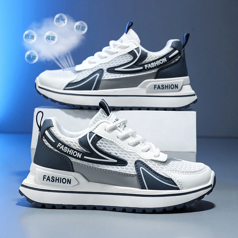 Slim Light Boys Summer Sneakers Vent Mesh Anti-slip Anti-wear Outdoor Training Shoes for Daily Sport Activities
Slim Light Boys Summer Sneakers Vent Mesh Anti-slip Anti-wear Outdoor Training Shoes for Daily Sport Activities