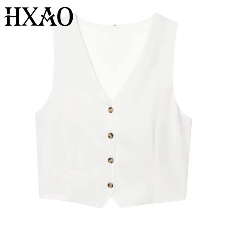 HXAO White Women's Vest Cropped Sleeveless Vest Woman Jacket Cut Out Waistcoat Suit Vest Button Jacket Summer Office Short Coats
HXAO White Women's Vest Cropped Sleeveless Vest Woman Jacket Cut Out Waistcoat Suit Vest Button Jacket Summer Office Short Coats