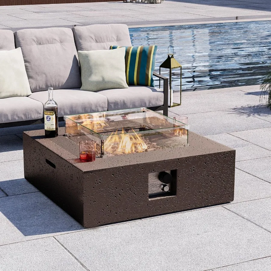 35 Inch Square Outdoor Propane Gas Fire Pit Table with 50000 BTU Output Perfect for Patio Sets and Evening Gatherings Durable B
35 Inch Square Outdoor Propane Gas Fire Pit Table with 50000 BTU Output Perfect for Patio Sets and Evening Gatherings Durable B