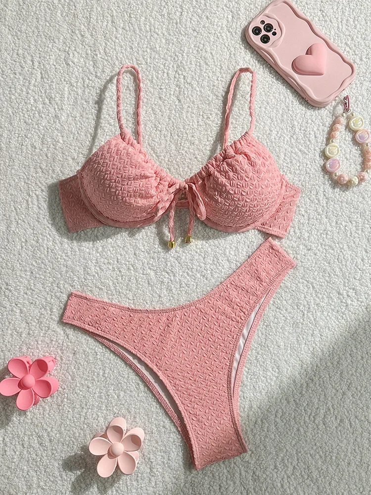 Fashion Sexy Pink Brazil Bikinis Women Split Swimsuit Beach Vacation Bikini 2026 New All Season Backless Bikini 2 Piece Set
Fashion Sexy Pink Brazil Bikinis Women Split Swimsuit Beach Vacation Bikini 2026 New All Season Backless Bikini 2 Piece Set