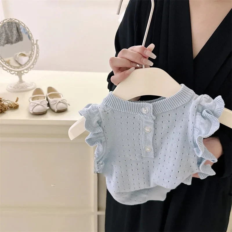 Korean Kids Clothes Girls Cute Knit Vest Floral Shorts 2 Sets Toddler Girl Sweet Floral Bracts Baby Girl Outfit Set 2025 Summer
Korean Kids Clothes Girls Cute Knit Vest Floral Shorts 2 Sets Toddler Girl Sweet Floral Bracts Baby Girl Outfit Set 2025 Summer
