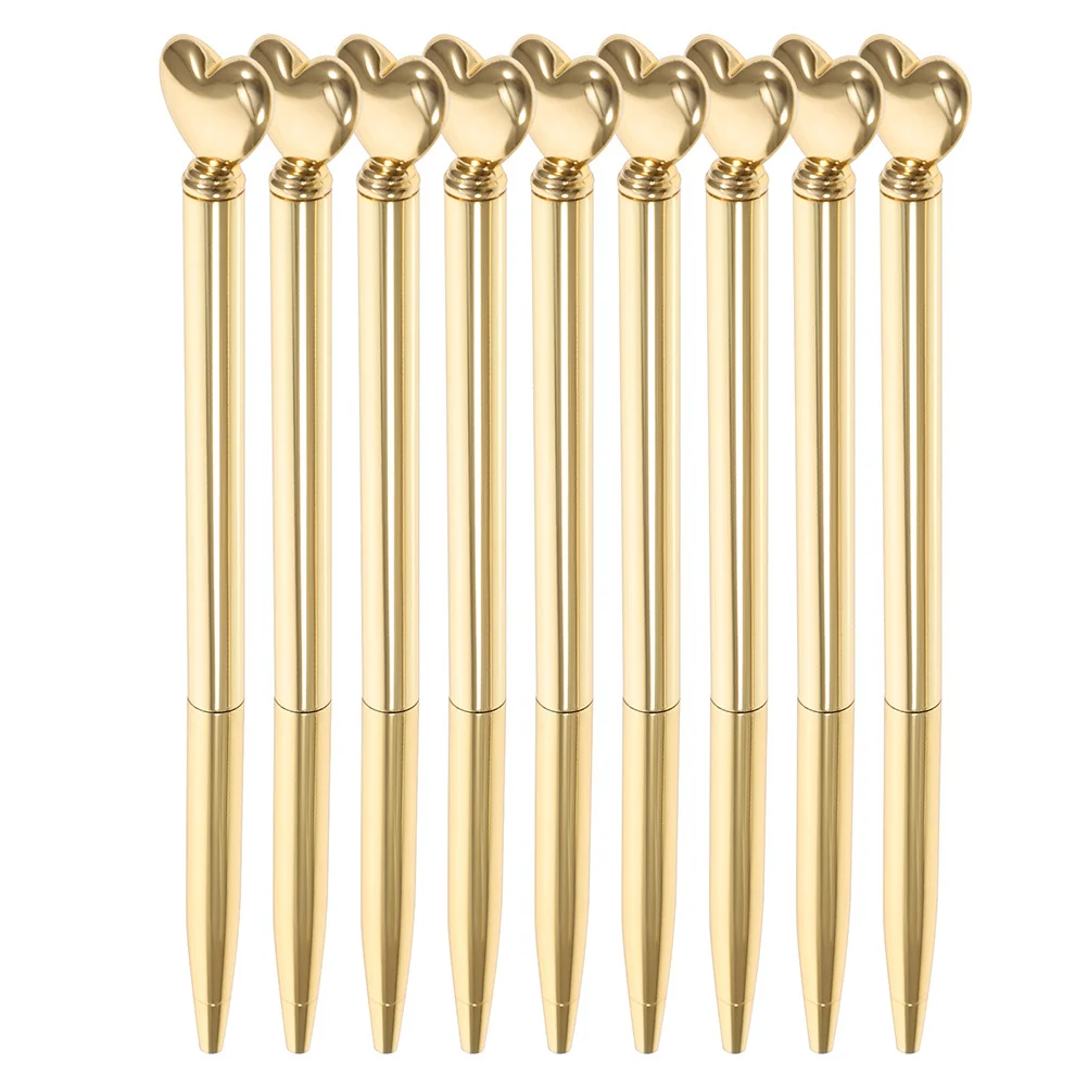 9pcs Heart Shaped Metal Kawaii Writing Pens For Wedding Guest Book Valentine Gift Office School Supplies Pens For Women Girls
9pcs Heart Shaped Metal Kawaii Writing Pens For Wedding Guest Book Valentine Gift Office School Supplies Pens For Women Girls