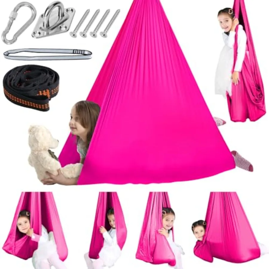 Sensory Swing Therapy Swing Hammock Indoor Outdoor for,Hardware Included, Soft Breathable Nylon Cuddle Swing Joy Hammock for Ch
Sensory Swing Therapy Swing Hammock Indoor Outdoor for,Hardware Included, Soft Breathable Nylon Cuddle Swing Joy Hammock for Ch